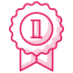 Różowa ikona pierwszego miejsca