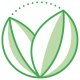 Zielona ikona liści